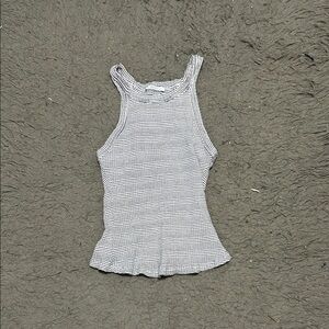 Zara Black and White Striped Tank Top